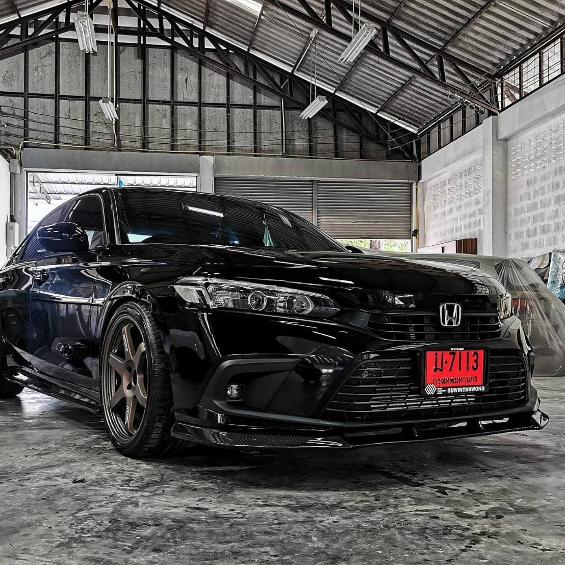 Garage Unique USA 2022+ Honda Civic FE Carbon Fiber Front Lip
