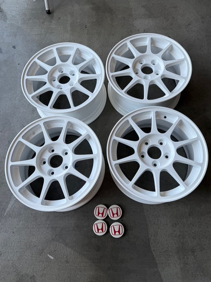 Honda Oem Integra Type R DC2 white wheels restored! 16x7 +50 5x114.3
