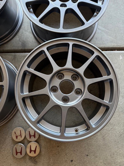 OEM Honda Integra 98 Type R DC2 gunmetal wheels 16x7 +50 5x114.3 Newly restored!